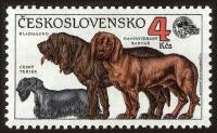 (1990-030) Марка Чехословакия "Терьер Бладхаунд"    Всемирная выставка собак III Θ